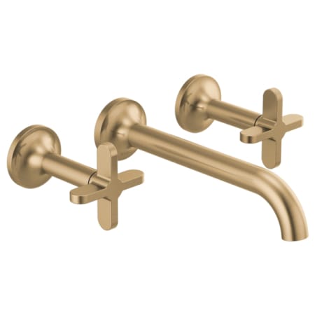Brizo Odin 1.2 GPM Wall Mounted Widespread Bathroom Faucet - Less Handles and Rough In Luxe Gold